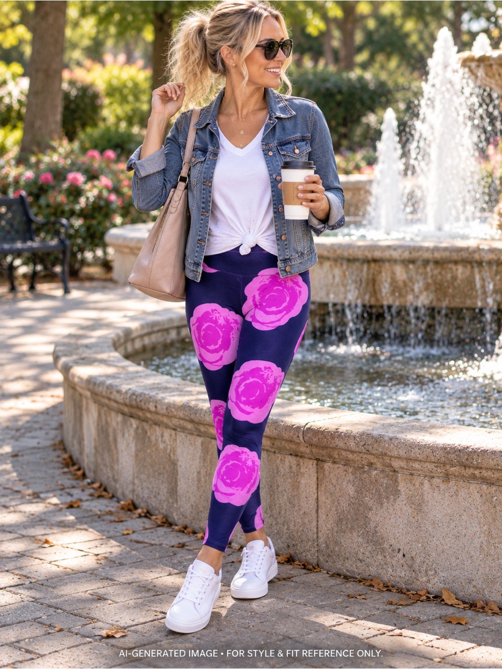 LuLaRoe Floral Roses Pink Purple Leggings